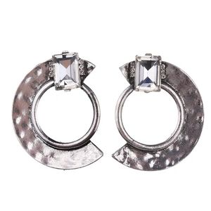 Large half-circle earrings jewelry
